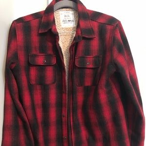 RUMM Flannel Sherpa lined coat